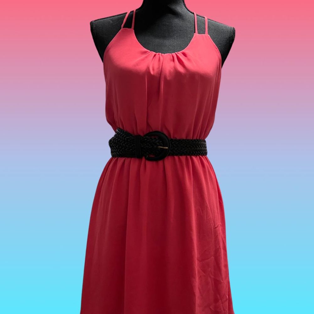 HOT PINK STRAPPY MINI DRESS - Picture 12 of 13